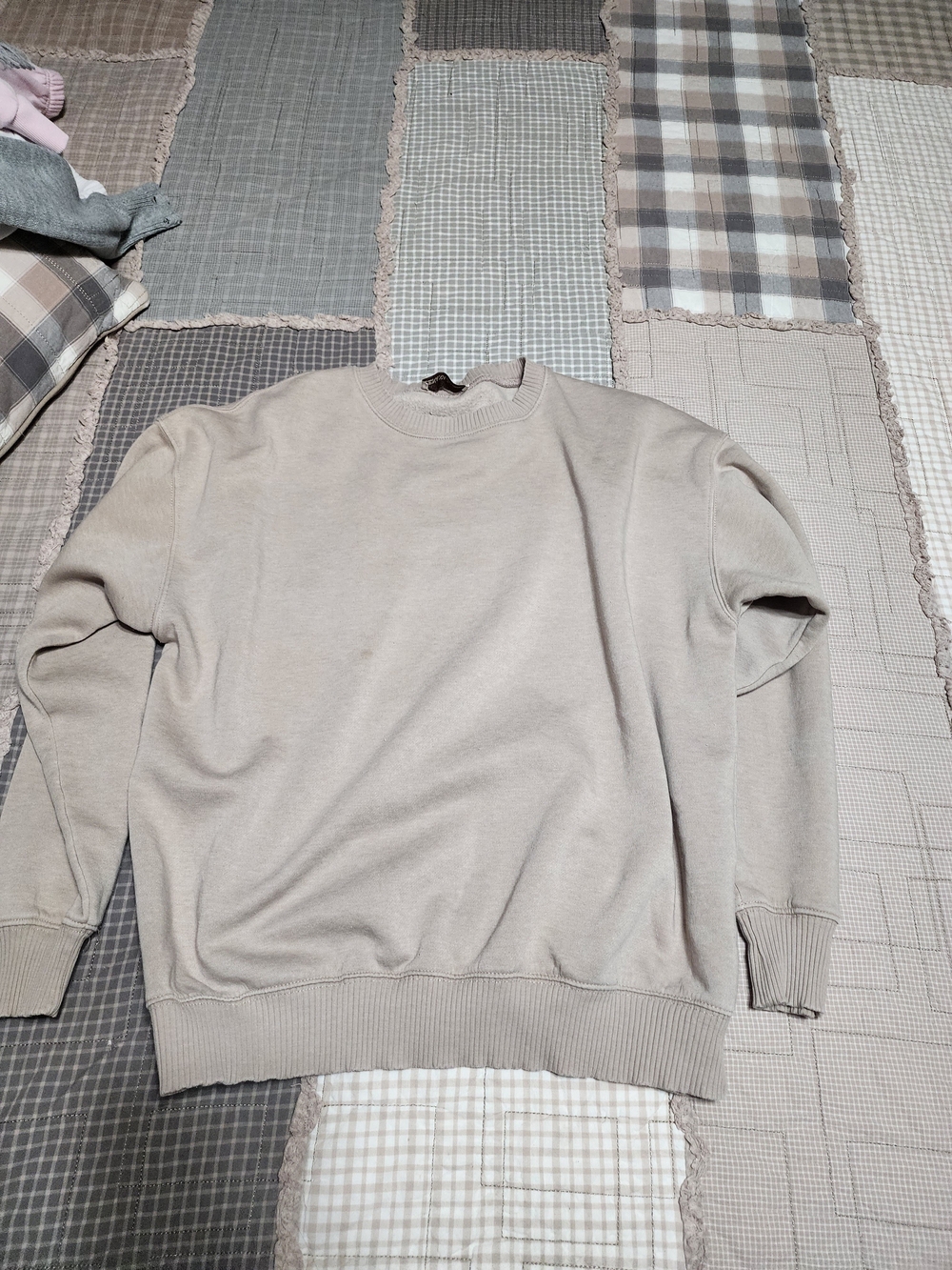 Neutral Taupe Crewneck Sweatshirt - Classic Everyday Pullover